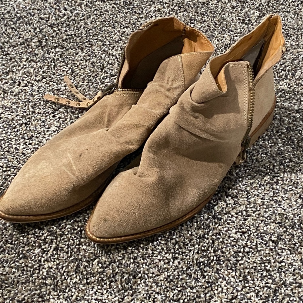 Charles by Charles David beige suede boots